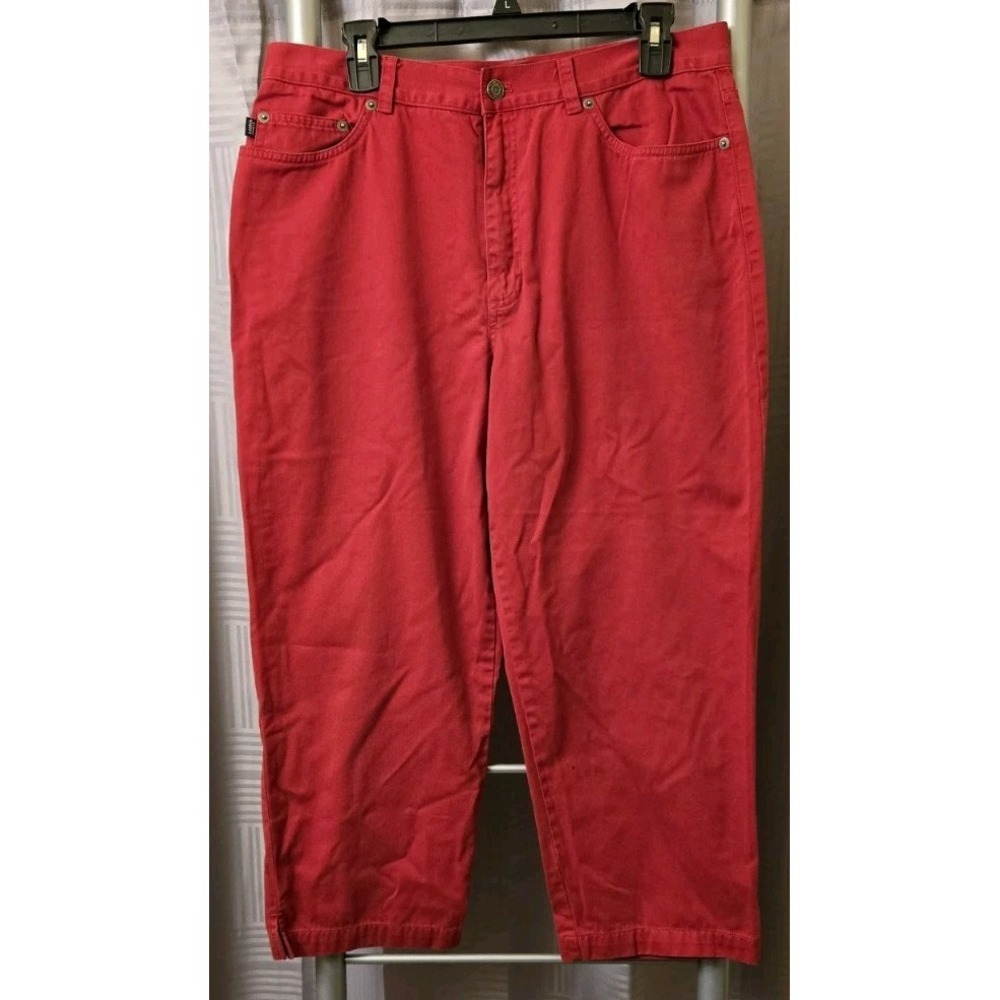 Ralph Lauren Jeans Co Pants Womens 14 Red Cropped 32x23‎
